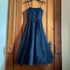 Sue Wong Evening Black Dress size 4 tea length